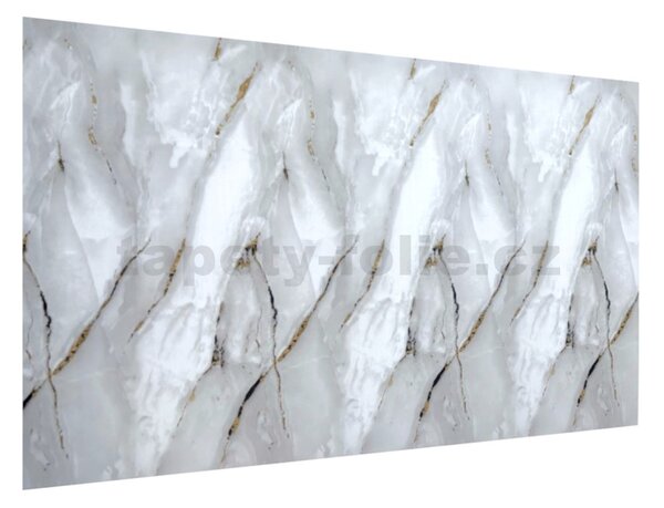 Samolepiace panely na stenu YP-156, cena za kus, rozmer 100 cm x 60 cm, mramor sivo-čierny, IMPOL TRADE