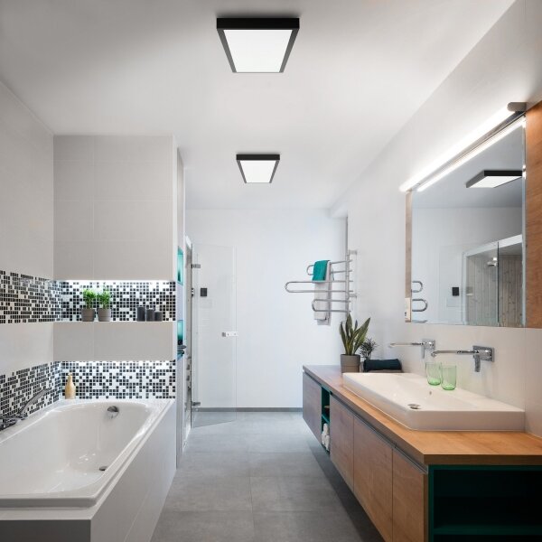 Brilagi-LED Stmievateľné kúpeľňové svietidlo FRAME SMART LED/50W/230V IP44 čierna+DO