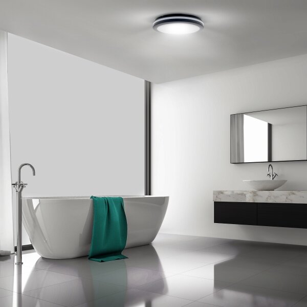 Solight WO820- LED Stm. svietidlo LED/18W/22W/26W/230V 3000/4000/6500K IP65 čierna