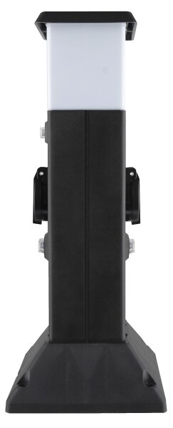 Solight PG05 - Vonkajšia lampa s 2 zásuvkami 1xE14/15W/230V IP44 čierna
