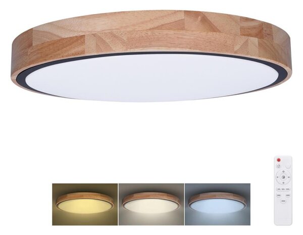 Solight WO8005 - LED stmievateľné svietidlo IRON OAK LED/48W/230V 3000-6500K priemer 40 cm + diaľkové ovládanie