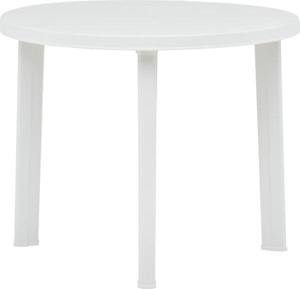 Maison Exclusive - Záhradný stôl biely 89 cm plast