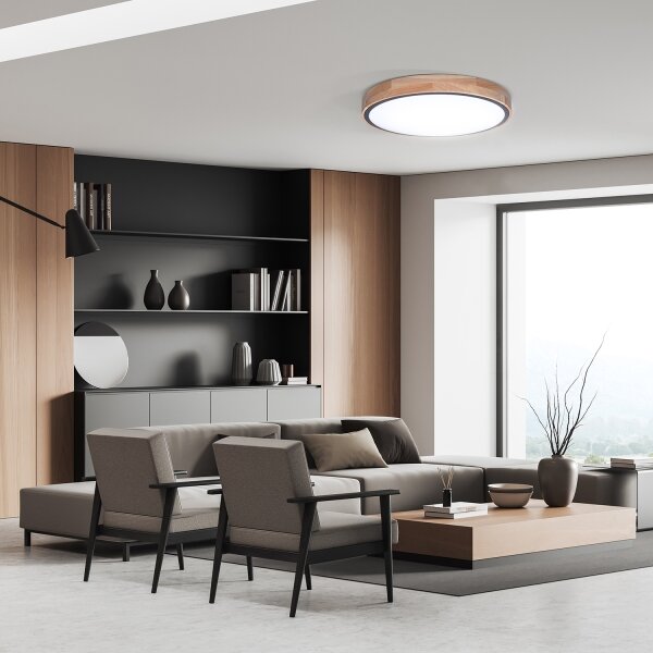 Solight WO8005 - LED stmievateľné svietidlo IRON OAK LED/48W/230V 3000-6500K priemer 40 cm + diaľkové ovládanie