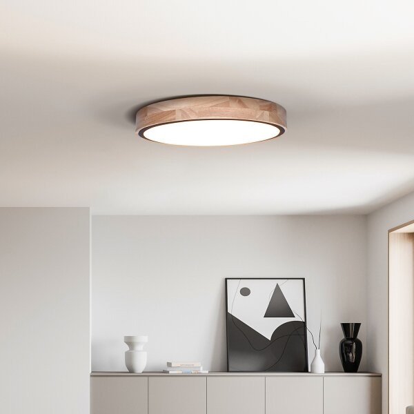 Solight WO8005 - LED stmievateľné svietidlo IRON OAK LED/48W/230V 3000-6500K priemer 40 cm + diaľkové ovládanie