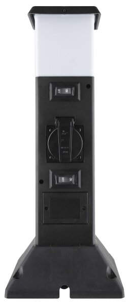 Solight PG05 - Vonkajšia lampa s 2 zásuvkami 1xE14/15W/230V IP44 čierna