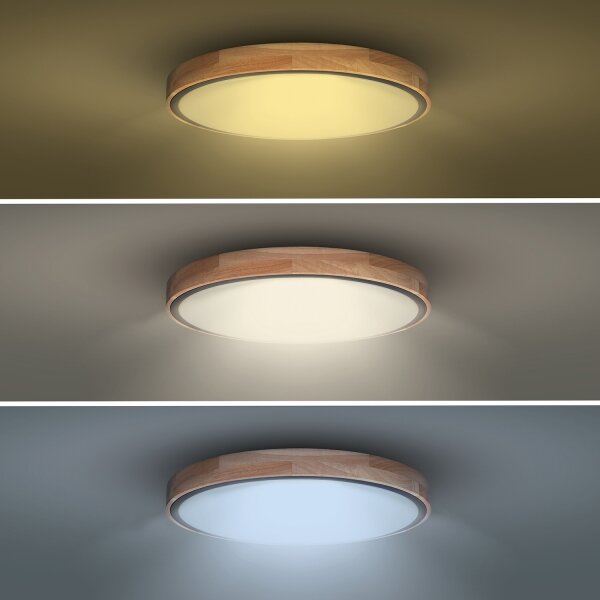 Solight WO8005 - LED stmievateľné svietidlo IRON OAK LED/48W/230V 3000-6500K priemer 40 cm + diaľkové ovládanie