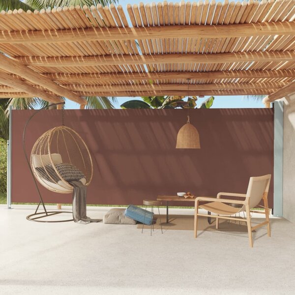 Maison Exclusive – bočná markíza s výsuvom 200 x 600 cm, hnedá
