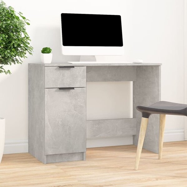 Maison Exclusive - písací stôl betónovo sivý 100x50x75 cm drevený materiál
