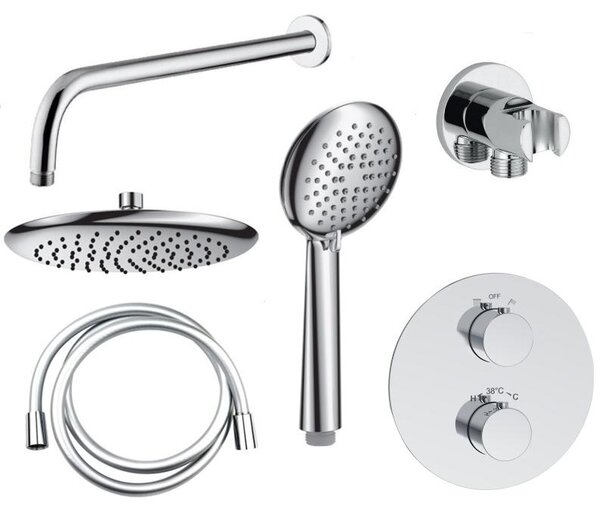 Sprchový set: termostat ERIDAN + hlavová sprcha 240mm + príslušenstvo