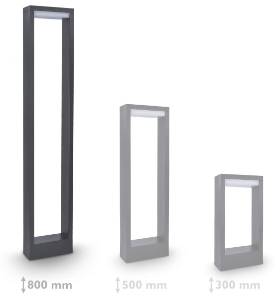 Brilagi-LED Vonkajšia lampa RAGUSA LED/7W/230V 3000/4000/6000K antrac. IP54 80 cm