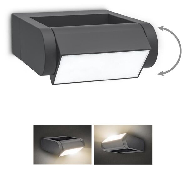 Brilagi - LED Vonkajšie nástenné svietidlo CROTONE LED/7W/230V antracit IP54
