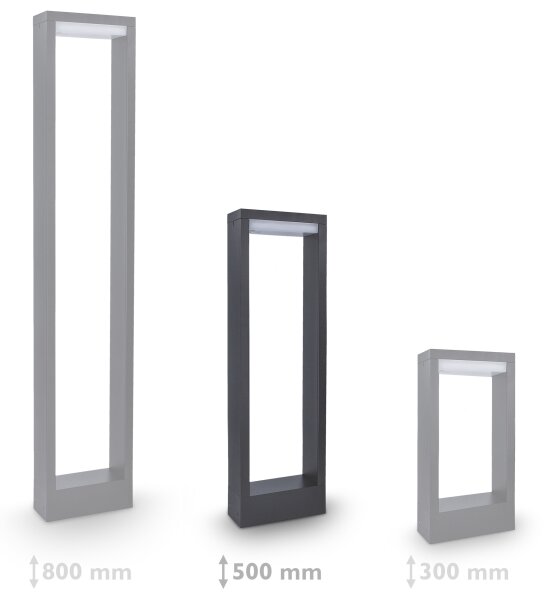 Brilagi-LED Vonkajšia lampa RAGUSA LED/7W/230V 3000/4000/6000K antrac. IP54 50 cm