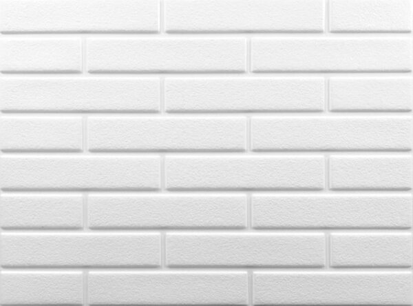 Obkladové panely 3D PVC 03, rozmer 440 x 580 mm, malá tehla biela , IMPOL TRADE
