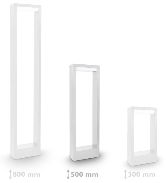 Brilagi - LED Vonkajšia lampa RAGUSA LED/7W/230V 3000/4000/6000K biela IP54 50 cm