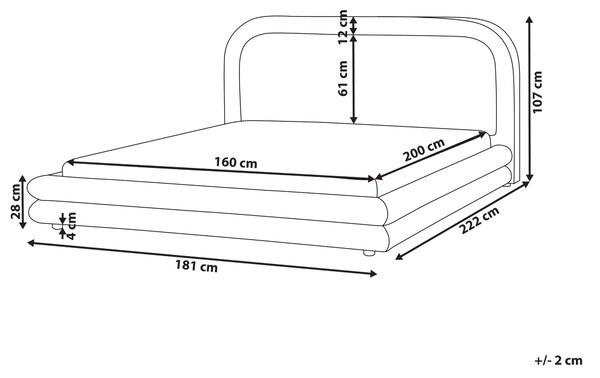 Posteľ sivobéžová látkové čalúnenie umelý ľan 160 x 200 cm čierne nohy s čelom lamelový rám moderný štýl spálňa