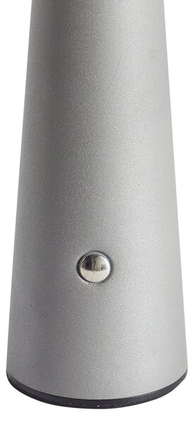Stolná LED lampa sivá bezdrôtová železná s tienidlom do interiéru moderné osvetlenie