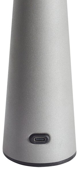 Stolná LED lampa sivá bezdrôtová železná s tienidlom do interiéru moderné osvetlenie