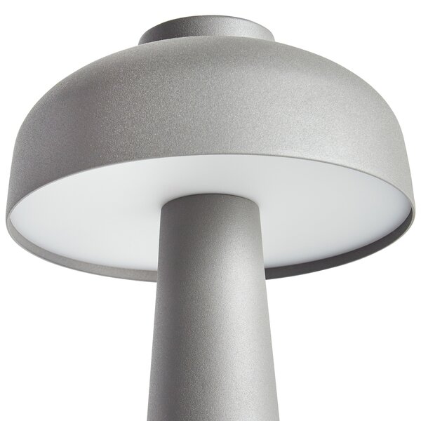 Stolná LED lampa sivá bezdrôtová železná s tienidlom do interiéru moderné osvetlenie