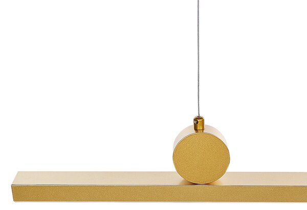 LED závesná lampa zlatá kovová na strop dizajnové osvetlenie moderný štýl obývačka jedáleň