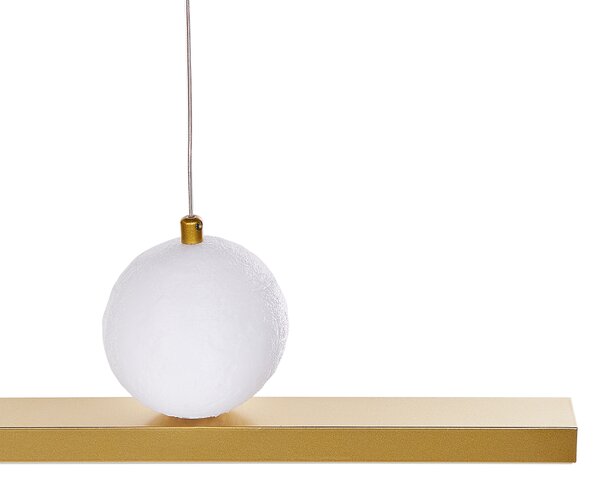 LED závesná lampa zlatá kovová na strop dizajnové osvetlenie moderný štýl obývačka jedáleň