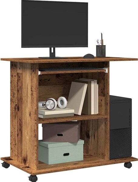 Maison Exclusive - písací stôl v štýle starého dreva 80x50x75 cm drevený materiál