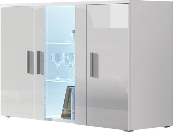 Cama Meble Komoda Soho S7 - biela / biely lesk