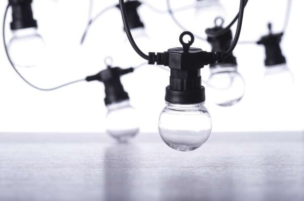 LED Vonkajšia dekoračná reťaz 50xLED/10m IP44 priehľadná
