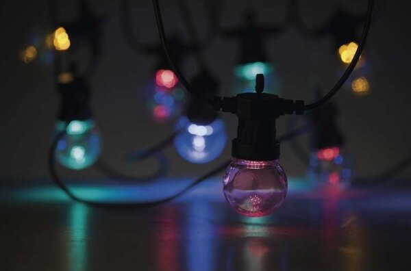 LED Vonkajšia dekoračná reťaz 50xLED/10m IP44 priehľadná