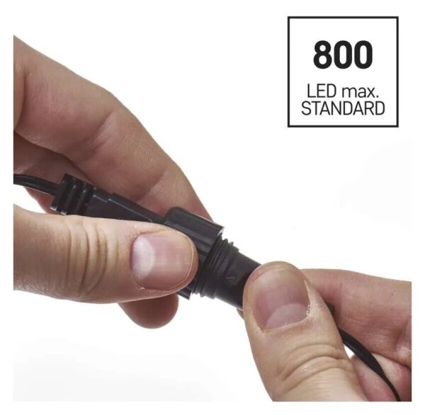LED vonkajší reťaz 100xLED/2,5x0,9m IP44 studená biela