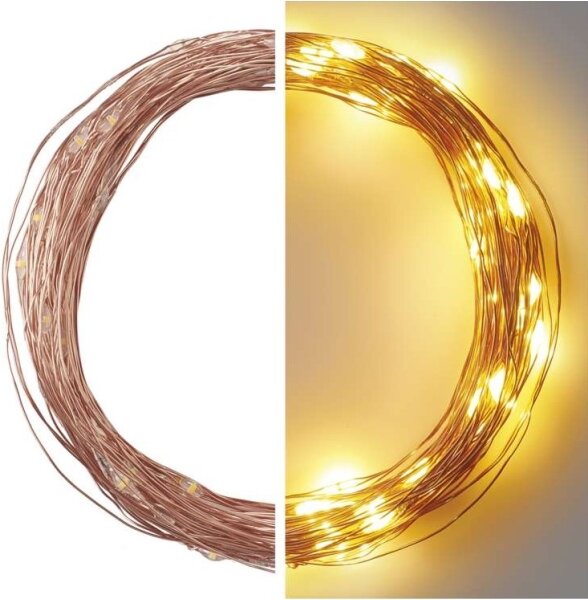 LED Vianočná vonkajšia reťaz 100xLED/15m IP44 teplá biela