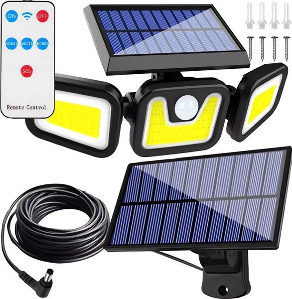 Pronett XJ5662 Solárne osvetlenie 165 LED so snímačom pohybu PIR