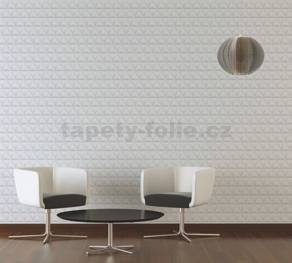Vliesové tapety na stenu Scandinavian 2 361861, rozmer 10,05 m x 0,53 m, 3D jehlany šedé, A.S. CRÉATION