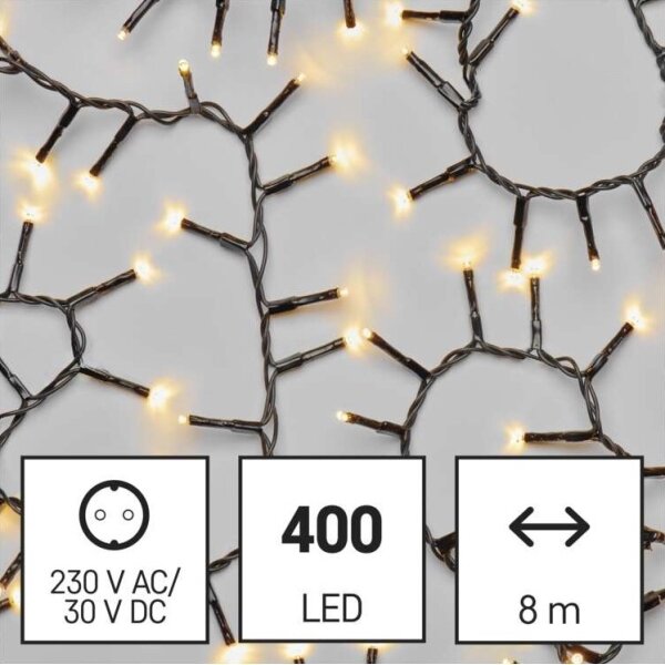 LED vonkajší reťaz 400xLED/13m IP44 teplá biela