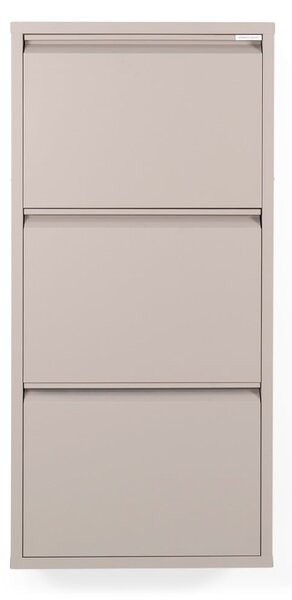 Taupe kovová výklopná skrinka na topánky 50x103x15 cm Billy – Spinder Design