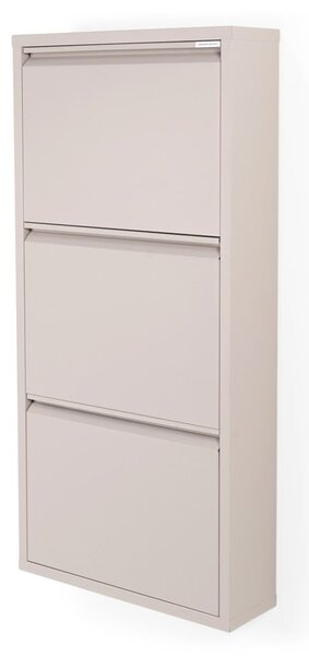 Taupe kovová výklopná skrinka na topánky 50x103x15 cm Billy – Spinder Design