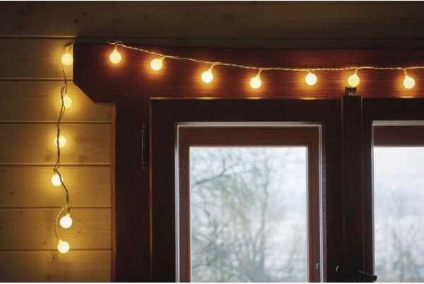LED vonkajší svetelný reťazec 40xLED/9m IP44 teplá biela