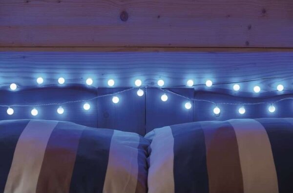 LED vonkajší reťaz 40xLED/9m IP44 modrá