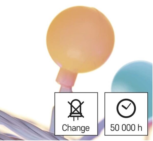 LED vonkajší svetelný reťazec 40xLED/9m IP44 viacfarebný