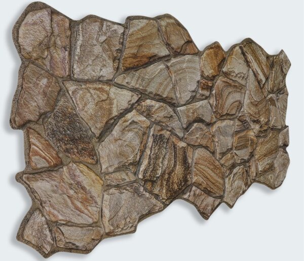 Obkladové panely 3D PVC TP10027353, rozmer 955 x 480 mm, pieskovcový kameň hnedý, GRACE