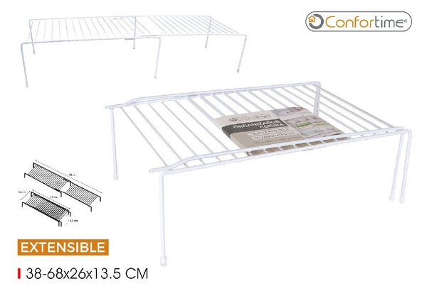 CONFORTIME Prídavná polica, rozťahovacia, výsuvná, biela, 38-68cm x 26 EXTENSIBLE2