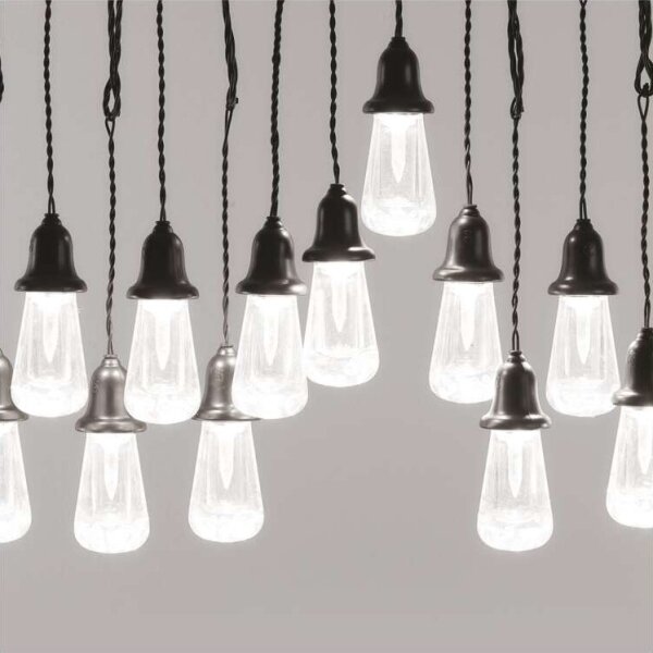 LED vonkajšia dekoratívna reťaz 16xLED 8,6m IP44 studená biela