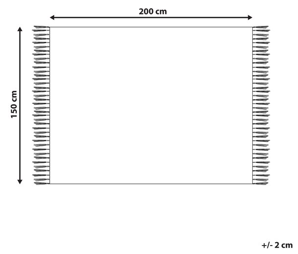 Deka béžová bavlnená 150 x 200 cm geometrický vzor pletená prikrývka boho dekorácia obývacia izba spálňa