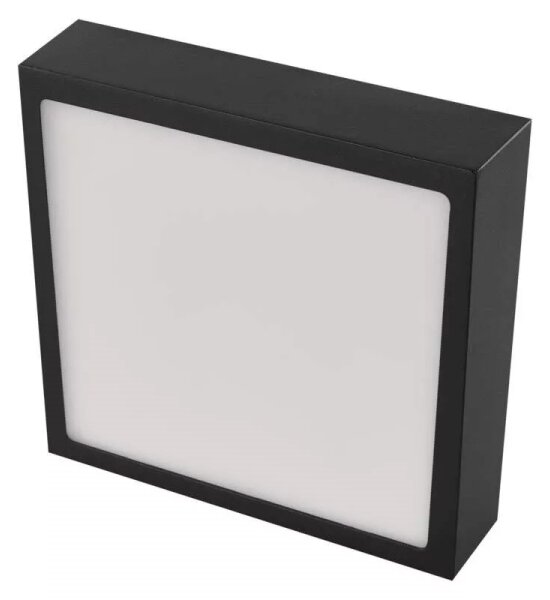 LED Stropné svietidlo LED/12,5W/230V 3000/3500/4000K 17x17 cm čierna