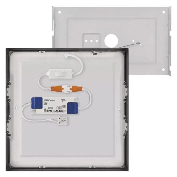 LED Stropné svietidlo LED/21W/230V 3000/3500/4000K 22,5x22,5 cm čierna