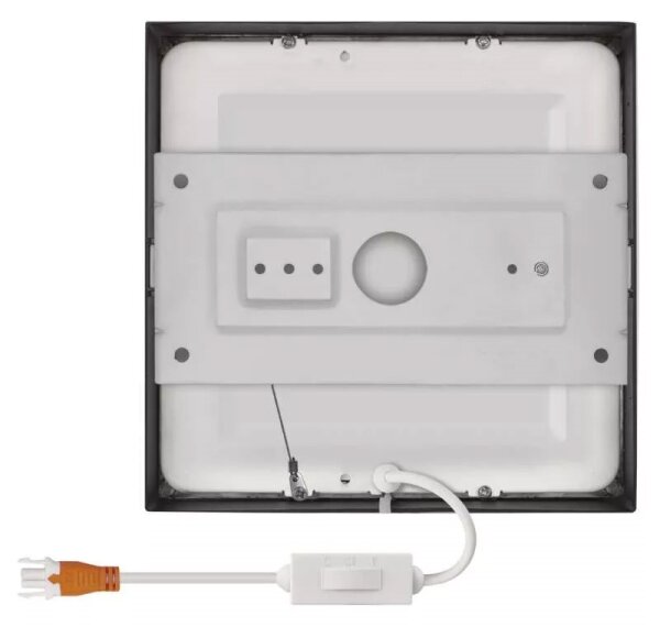 LED Stropné svietidlo LED/12,5W/230V 3000/3500/4000K 17x17 cm čierna