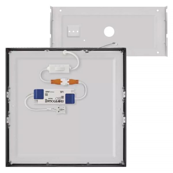 LED Stropné svietidlo LED/28,5W/230V 3000/3500/4000K 30x30 cm čierna