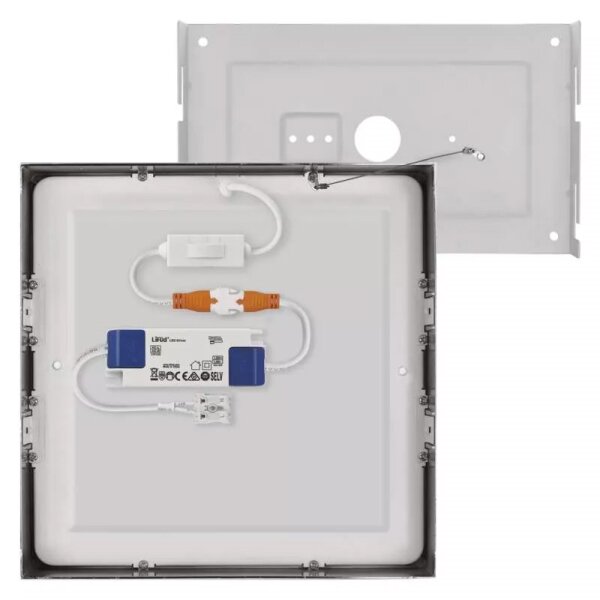 LED Stropné svietidlo LED/21W/230 3000/3500/4000K 22,5x22,5 cm chróm