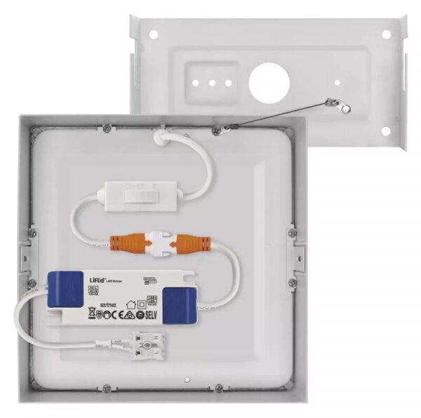 LED Stropné svietidlo LED/12,5W/230V 3000/3500/4000K 17x17 cm biela