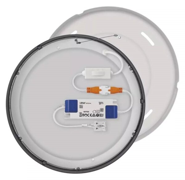 LED Stropné svietidlo LED/21W/230V 3000/3500/4000K pr. 22,5 cm čierna
