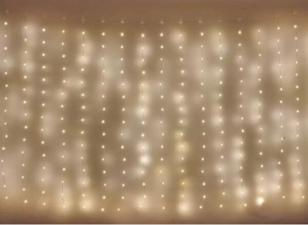 LED vonkajší reťazec 240xLED/8 funkcií 6,7 m IP44 teplá biela